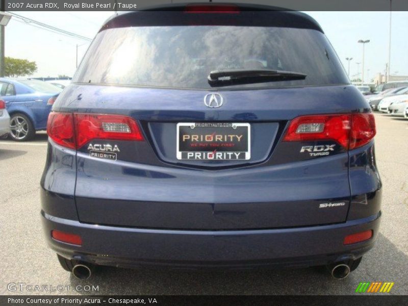 Royal Blue Pearl / Taupe 2007 Acura RDX