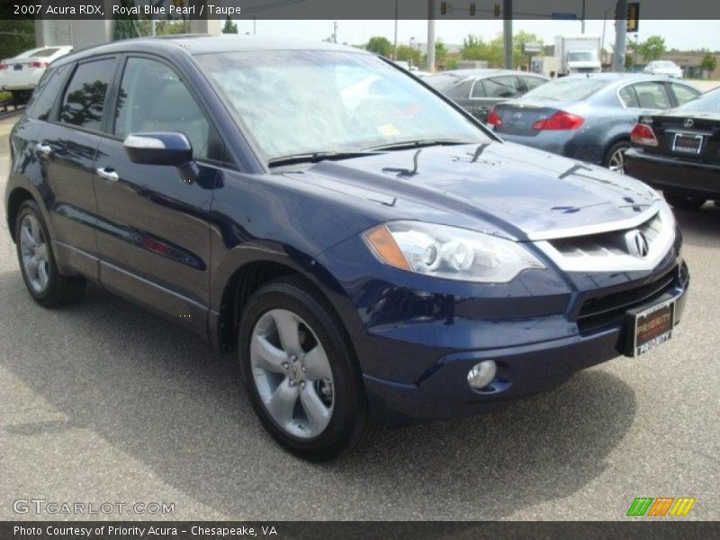 Royal Blue Pearl / Taupe 2007 Acura RDX