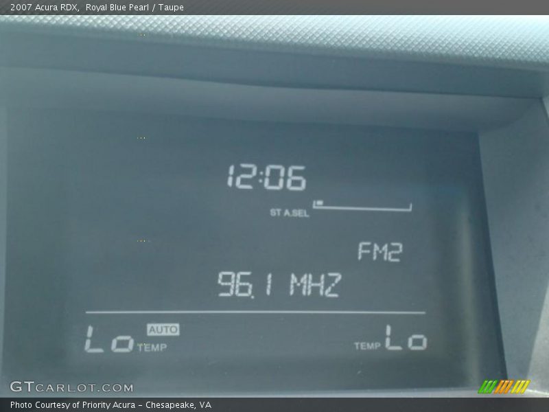 Royal Blue Pearl / Taupe 2007 Acura RDX