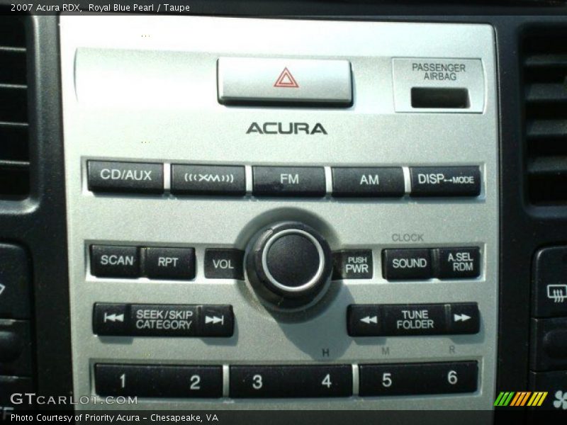 Royal Blue Pearl / Taupe 2007 Acura RDX