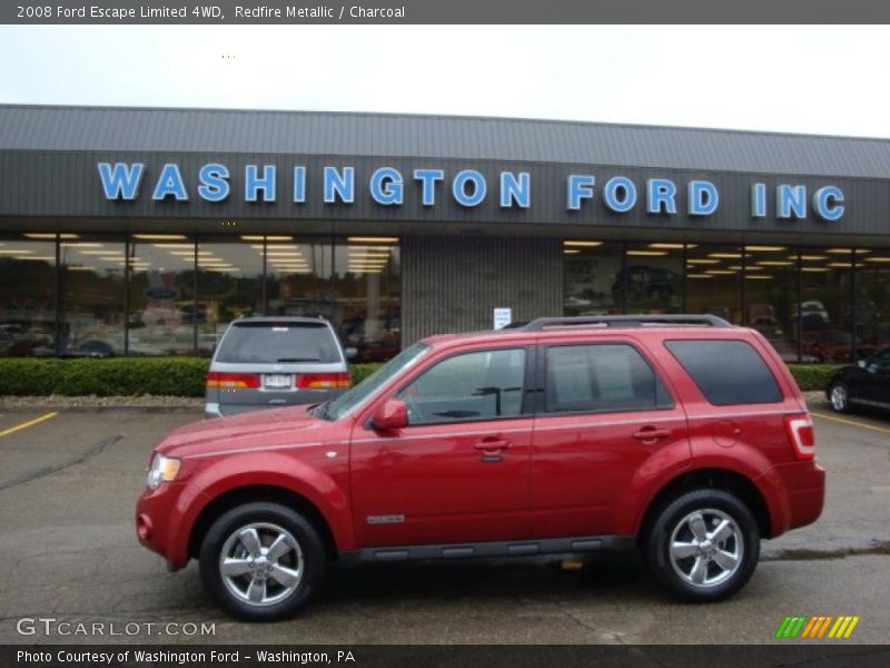Redfire Metallic / Charcoal 2008 Ford Escape Limited 4WD