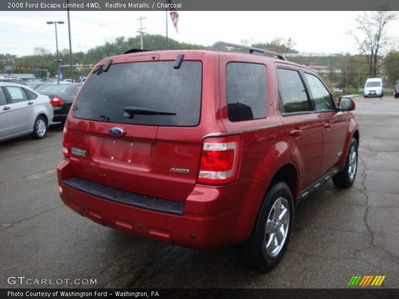 Redfire Metallic / Charcoal 2008 Ford Escape Limited 4WD