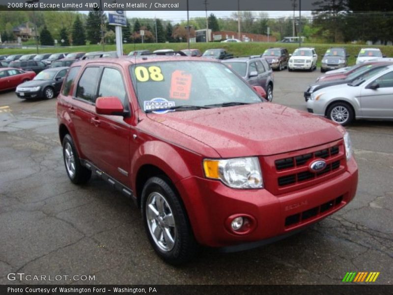 Redfire Metallic / Charcoal 2008 Ford Escape Limited 4WD