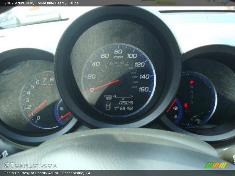 Royal Blue Pearl / Taupe 2007 Acura RDX