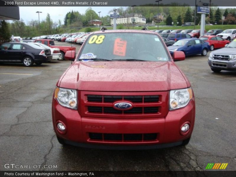 Redfire Metallic / Charcoal 2008 Ford Escape Limited 4WD