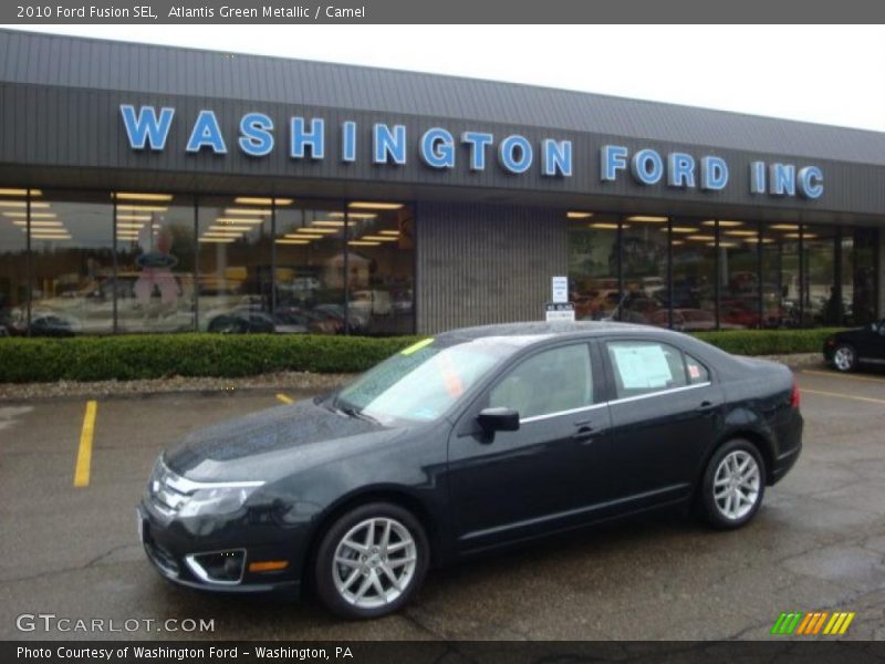 Atlantis Green Metallic / Camel 2010 Ford Fusion SEL