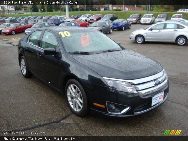 Atlantis Green Metallic / Camel 2010 Ford Fusion SEL