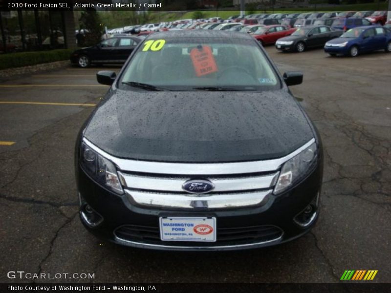 Atlantis Green Metallic / Camel 2010 Ford Fusion SEL
