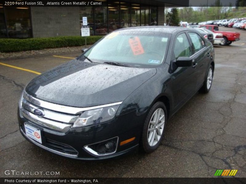 Atlantis Green Metallic / Camel 2010 Ford Fusion SEL