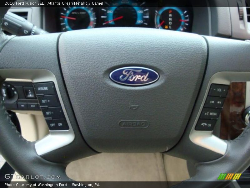Atlantis Green Metallic / Camel 2010 Ford Fusion SEL
