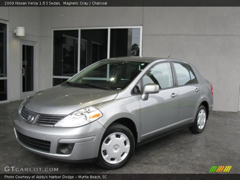 Magnetic Gray / Charcoal 2009 Nissan Versa 1.8 S Sedan