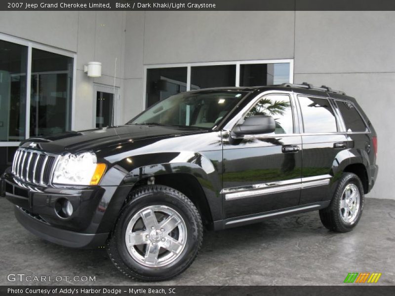 Black / Dark Khaki/Light Graystone 2007 Jeep Grand Cherokee Limited