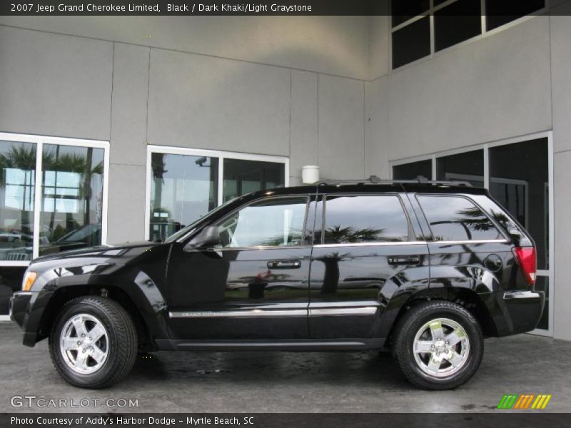 Black / Dark Khaki/Light Graystone 2007 Jeep Grand Cherokee Limited