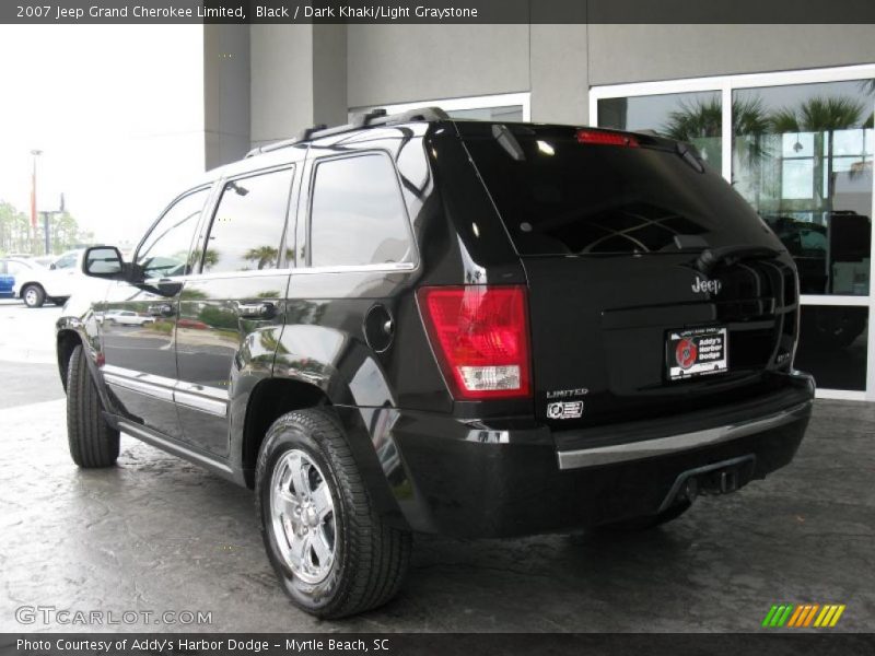 Black / Dark Khaki/Light Graystone 2007 Jeep Grand Cherokee Limited