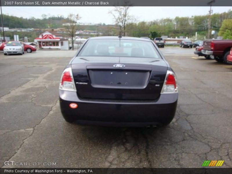 Dark Amethyst Metallic / Charcoal Black 2007 Ford Fusion SE