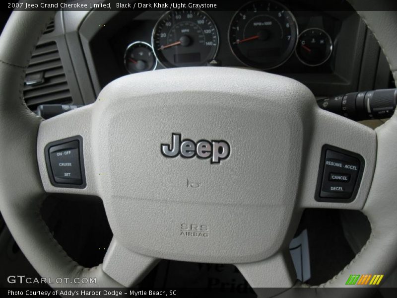 Black / Dark Khaki/Light Graystone 2007 Jeep Grand Cherokee Limited