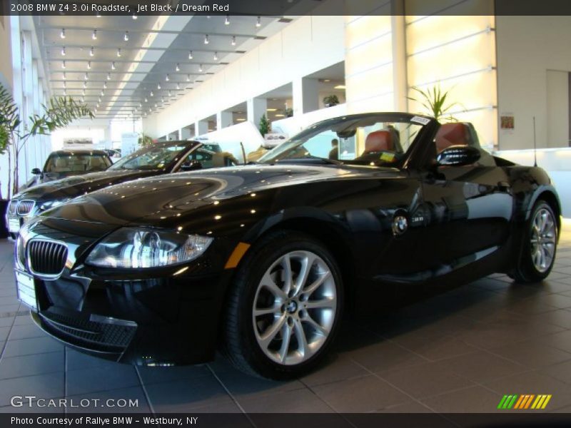 Jet Black / Dream Red 2008 BMW Z4 3.0i Roadster