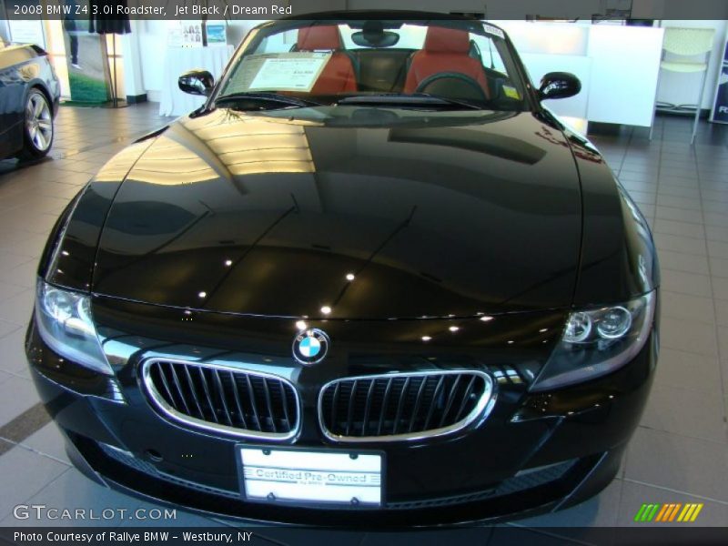 Jet Black / Dream Red 2008 BMW Z4 3.0i Roadster