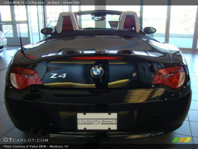 Jet Black / Dream Red 2008 BMW Z4 3.0i Roadster