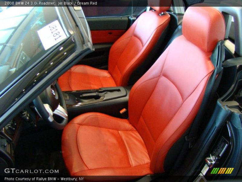 Jet Black / Dream Red 2008 BMW Z4 3.0i Roadster