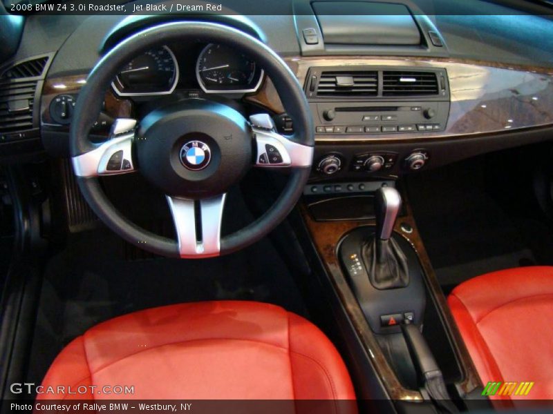 Jet Black / Dream Red 2008 BMW Z4 3.0i Roadster