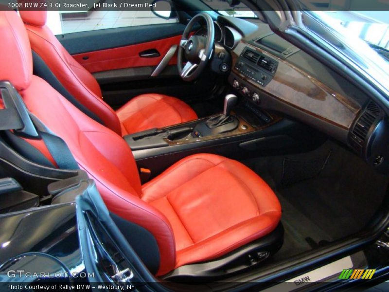 Jet Black / Dream Red 2008 BMW Z4 3.0i Roadster