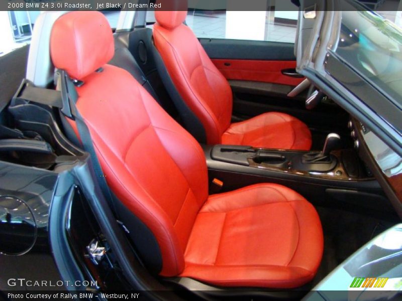 Jet Black / Dream Red 2008 BMW Z4 3.0i Roadster
