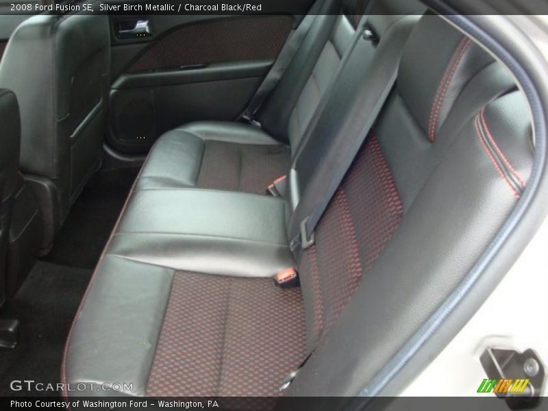 Silver Birch Metallic / Charcoal Black/Red 2008 Ford Fusion SE
