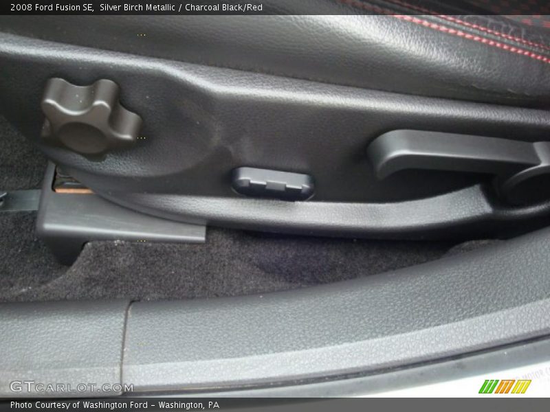 Silver Birch Metallic / Charcoal Black/Red 2008 Ford Fusion SE