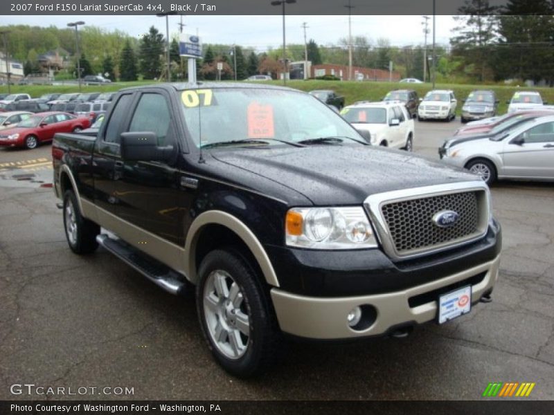 Black / Tan 2007 Ford F150 Lariat SuperCab 4x4
