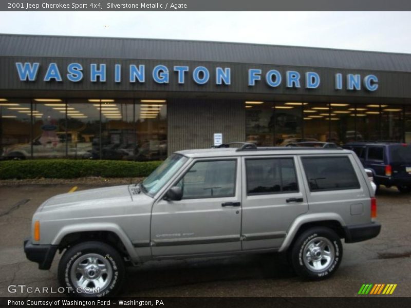 Silverstone Metallic / Agate 2001 Jeep Cherokee Sport 4x4