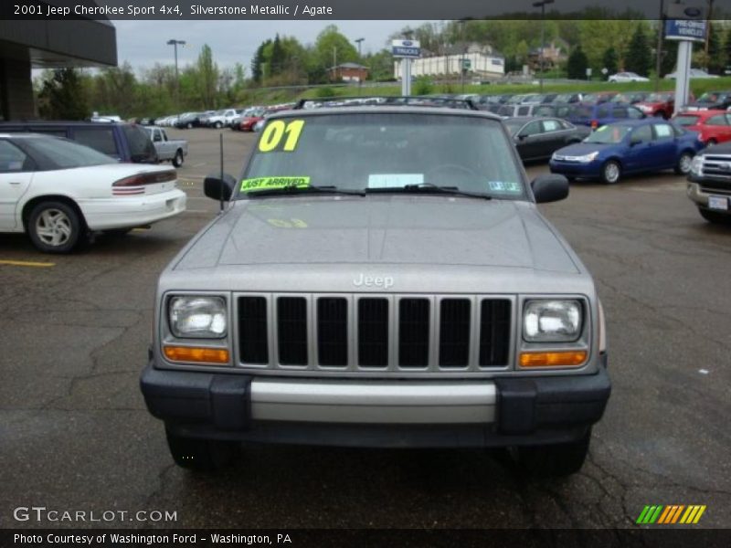 Silverstone Metallic / Agate 2001 Jeep Cherokee Sport 4x4