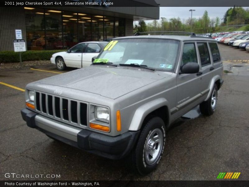 Silverstone Metallic / Agate 2001 Jeep Cherokee Sport 4x4