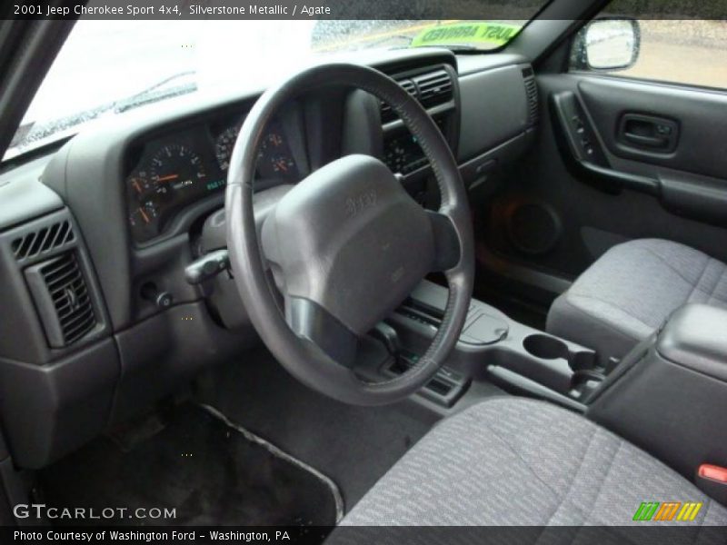 Silverstone Metallic / Agate 2001 Jeep Cherokee Sport 4x4