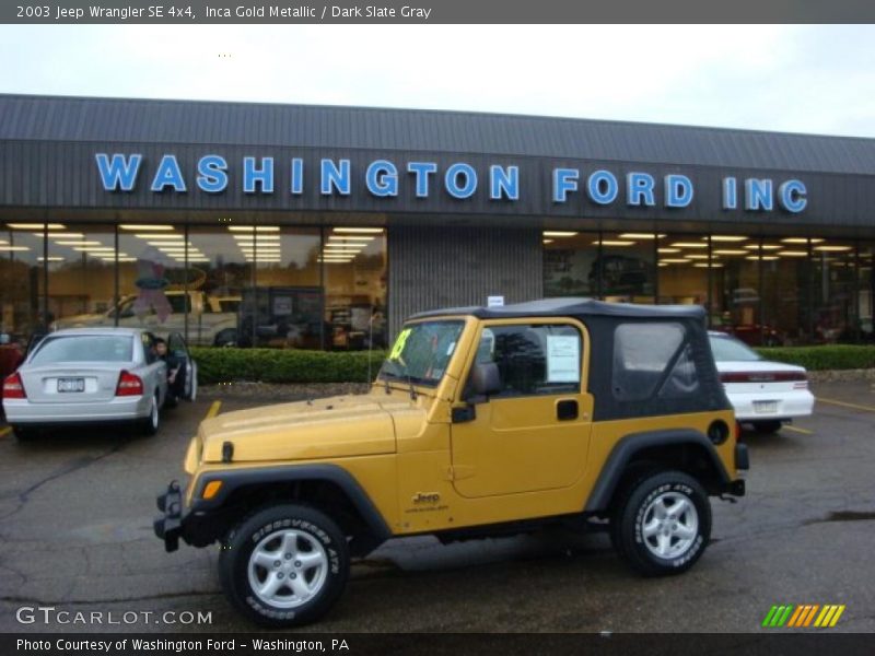 Inca Gold Metallic / Dark Slate Gray 2003 Jeep Wrangler SE 4x4