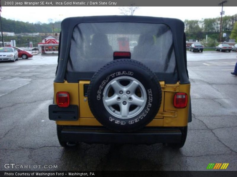 Inca Gold Metallic / Dark Slate Gray 2003 Jeep Wrangler SE 4x4