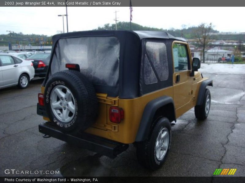 Inca Gold Metallic / Dark Slate Gray 2003 Jeep Wrangler SE 4x4