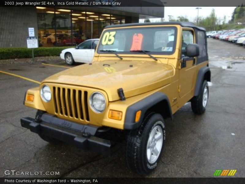 Inca Gold Metallic / Dark Slate Gray 2003 Jeep Wrangler SE 4x4