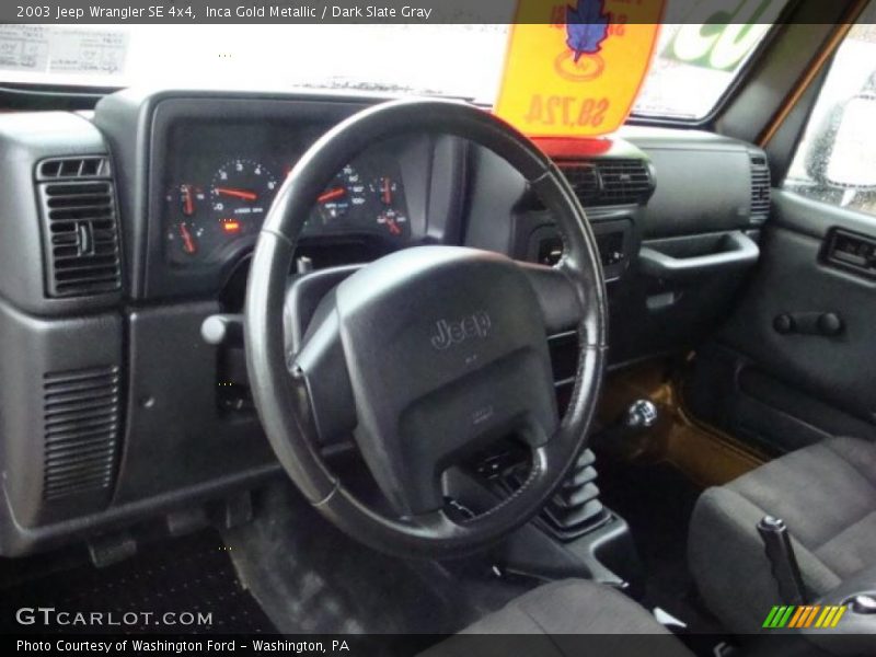 Inca Gold Metallic / Dark Slate Gray 2003 Jeep Wrangler SE 4x4