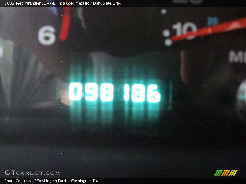 Inca Gold Metallic / Dark Slate Gray 2003 Jeep Wrangler SE 4x4
