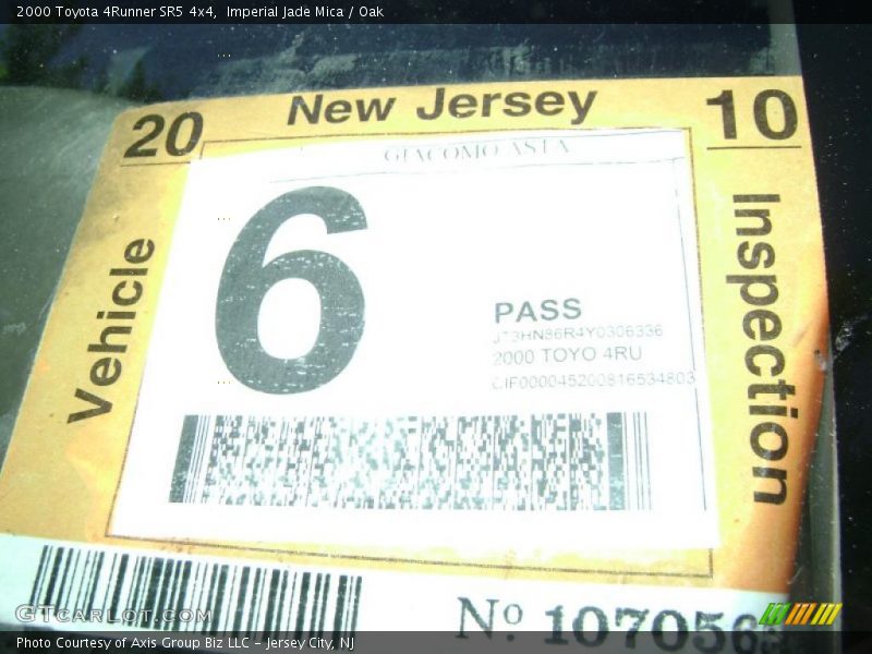 Imperial Jade Mica / Oak 2000 Toyota 4Runner SR5 4x4
