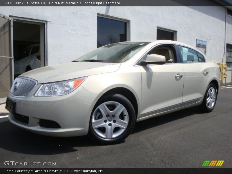 Gold Mist Metallic / Cocoa/Light Cashmere 2010 Buick LaCrosse CX