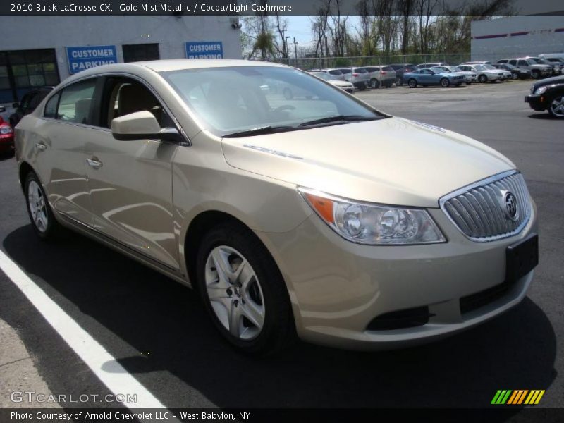 Gold Mist Metallic / Cocoa/Light Cashmere 2010 Buick LaCrosse CX