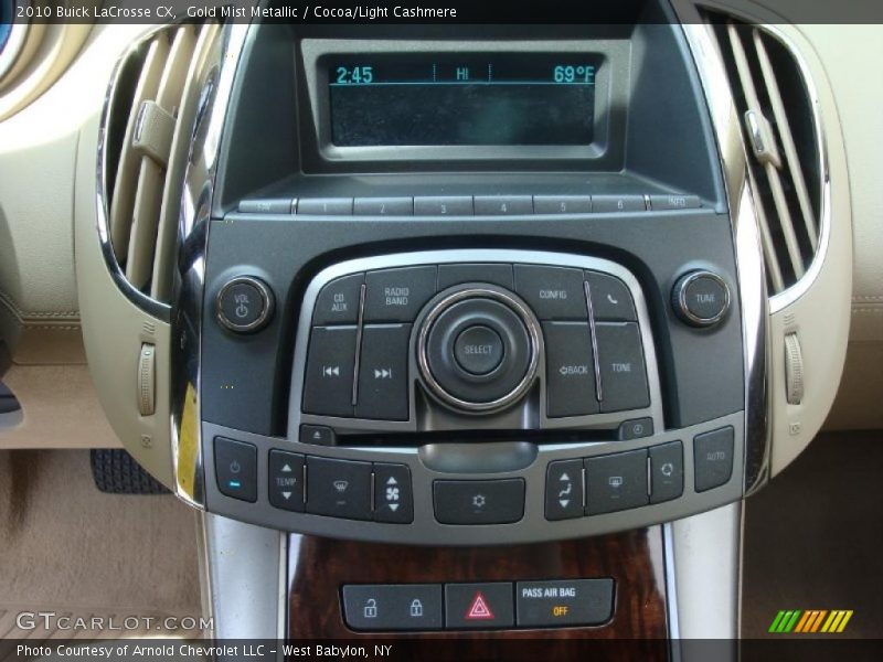 Gold Mist Metallic / Cocoa/Light Cashmere 2010 Buick LaCrosse CX