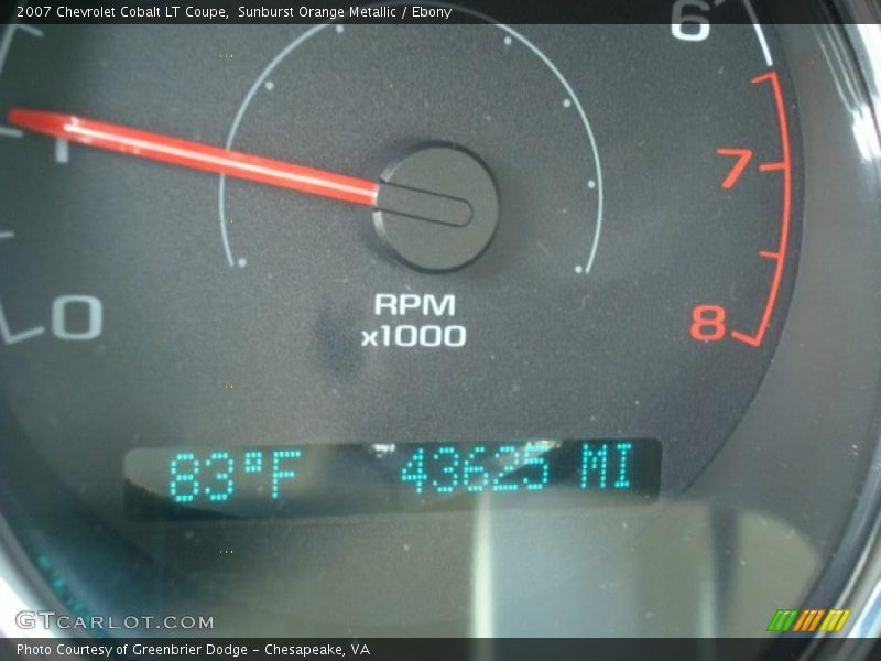 Sunburst Orange Metallic / Ebony 2007 Chevrolet Cobalt LT Coupe