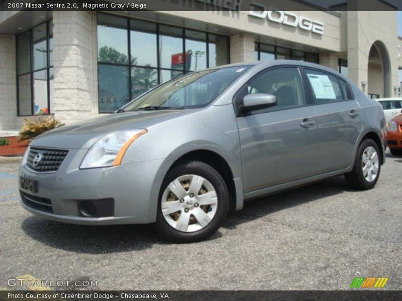 Magnetic Gray / Beige 2007 Nissan Sentra 2.0