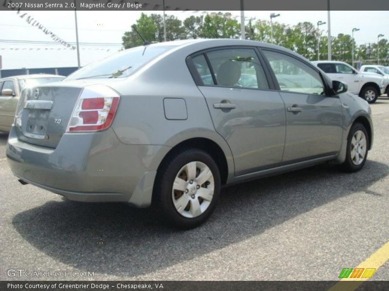 Magnetic Gray / Beige 2007 Nissan Sentra 2.0