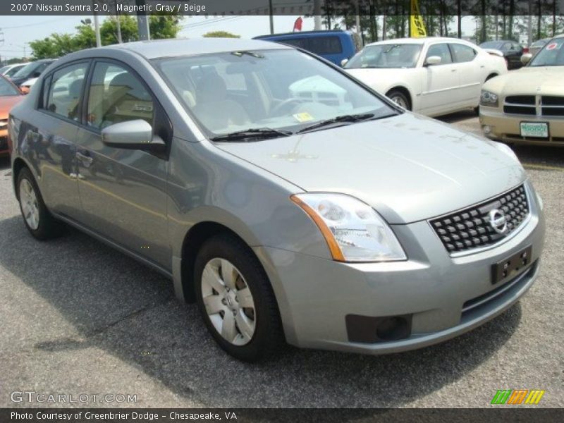Magnetic Gray / Beige 2007 Nissan Sentra 2.0
