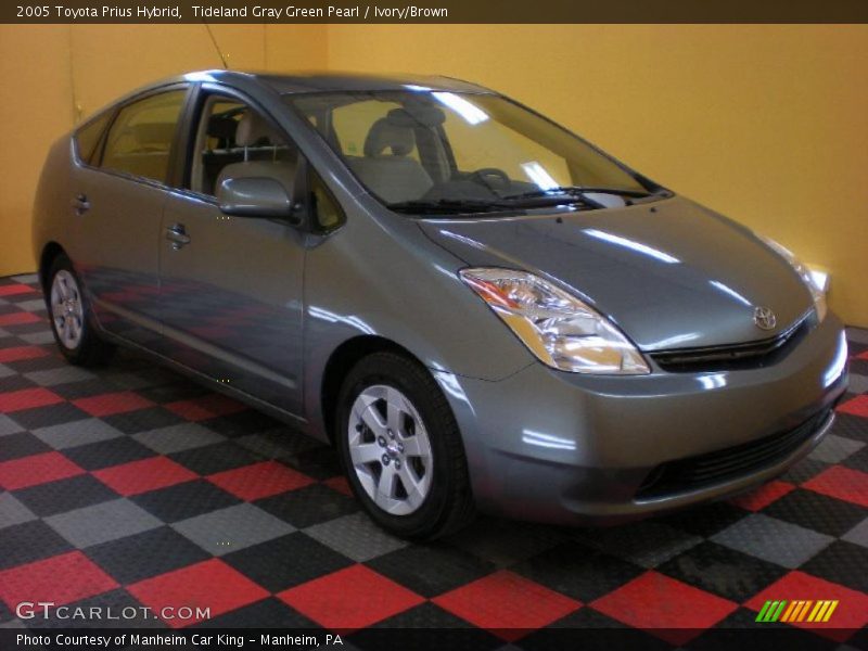 Tideland Gray Green Pearl / Ivory/Brown 2005 Toyota Prius Hybrid