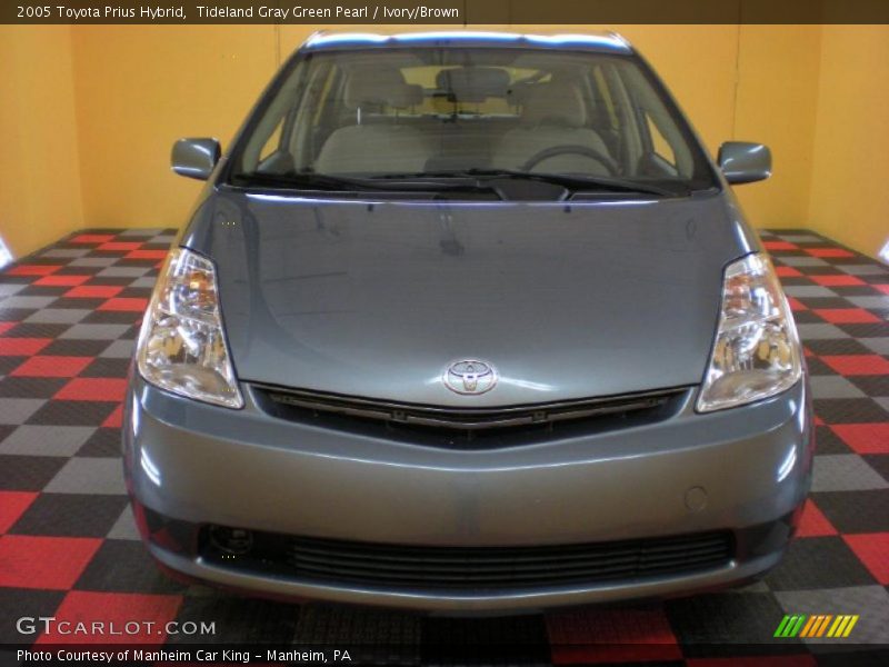 Tideland Gray Green Pearl / Ivory/Brown 2005 Toyota Prius Hybrid